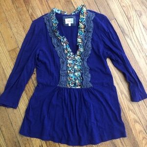 Anthropologie Ruffled Tunic, XL